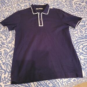 Sportif And Preppy, Guess by Marciano Dark Blue Polo with White Accents, M